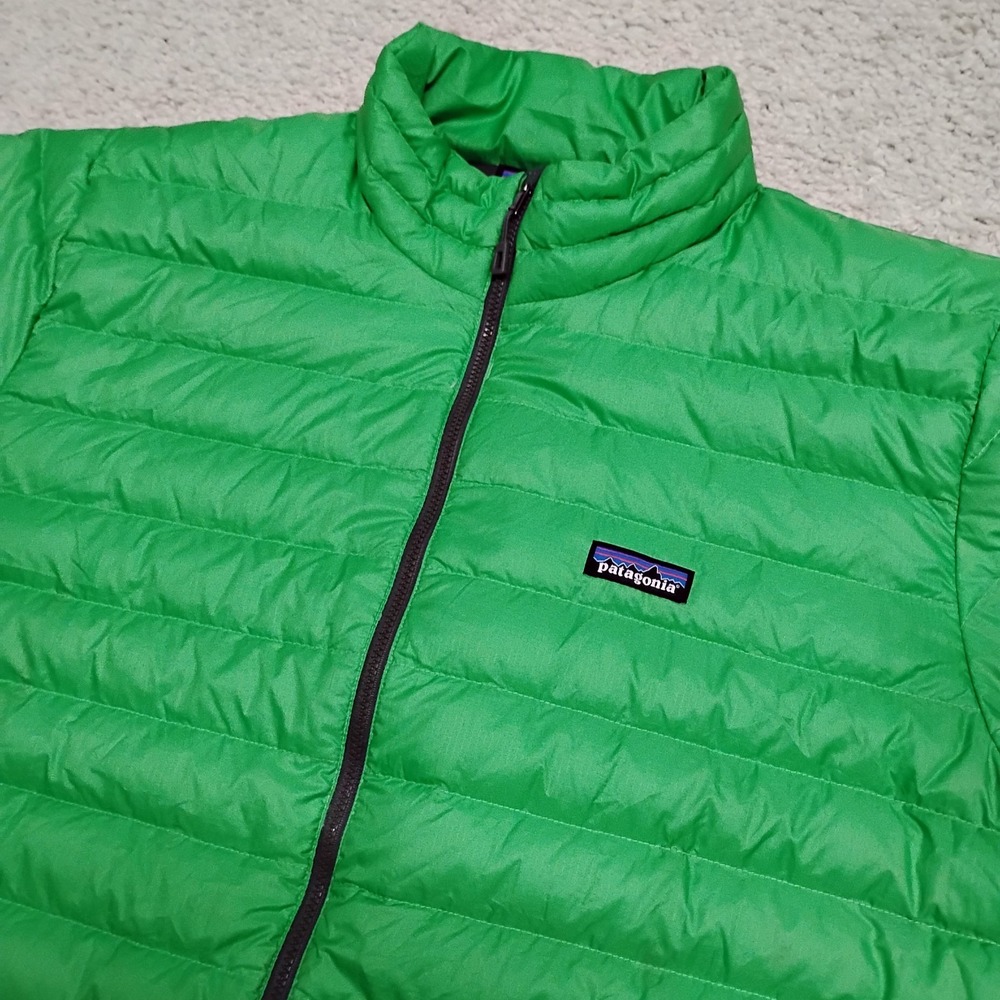 Patagonia Down Sweater Jacket Mens 2XL Cilantro Green Puffer Goose Hiking Ski